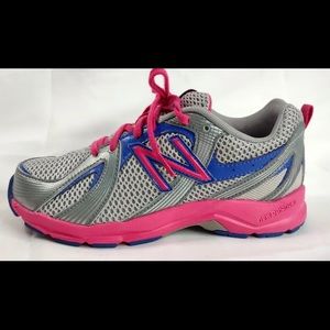 New Balance 554 Running Training Gym Shoes Sneakers Gray Pink Kids Youth 3.5 W